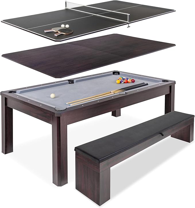 Dining room pool table combo set